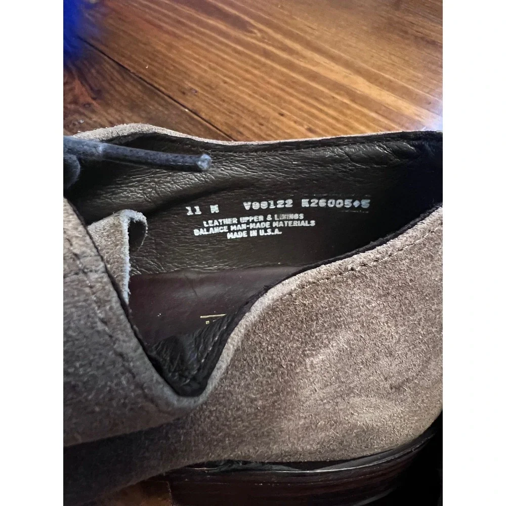 Walk-Over Suede Derby Shoes Men 11 M Taupe Lace Up Made in USA EUC